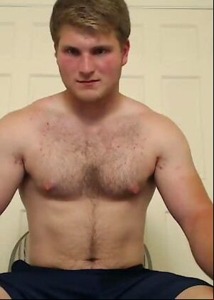 Hairy Bear Cub Teen Jerks It